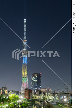 2020東京オリンピック_スカイツリーライトアップ 2020東京オリンピック_スカイツリーライトアップ 43853684