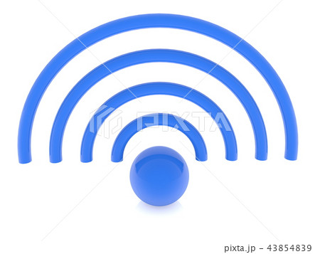 Abstract Wifi icon in blue 43854839