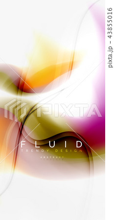 Mixing liquid color flow abstract background. Trendy abstract layout template for business or 43855016