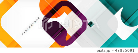 Square geometric background, multicolored template for business or technology presentation or web 43855091