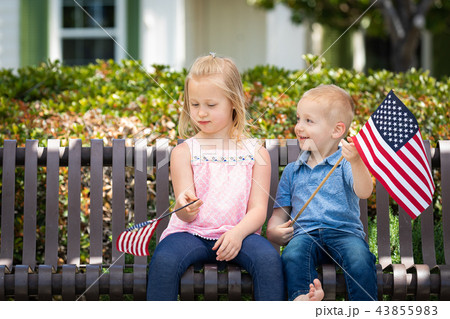 Sister and Brother Compare American Flag Sizes Sister and Brother Compare American Flag Sizes 43855983