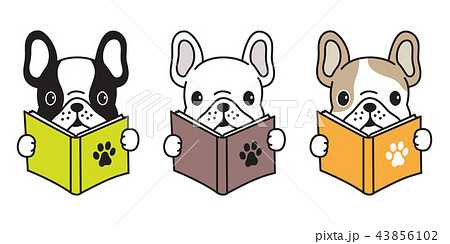 Dog Vector French Bulldog Dog Paw Cute Cartoon のイラスト素材