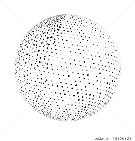 Abstract halftone circle with black random dots 43856328