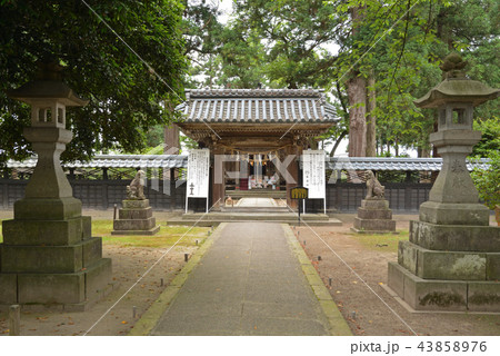 新潟県・村上散歩：城下町村上　藤基神社・唐門と源氏塀 43858976