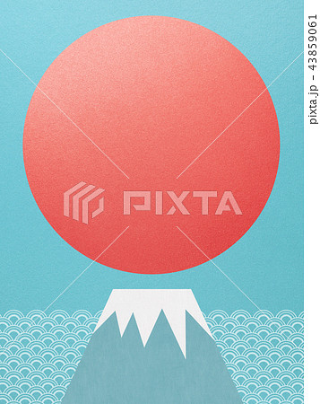 背景-富士山-日の出 43859061