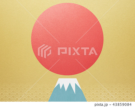 背景-富士山-日の出 43859084