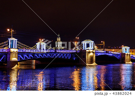 Palace Bridge at night. Saint Petersburg, Russia 43862024
