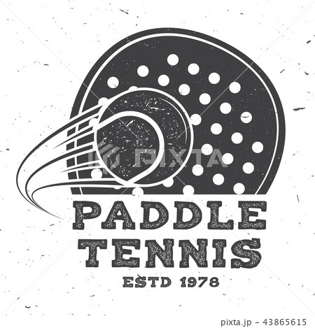 Paddle tennis badge, emblem or sign. Vector illustration. 43865615