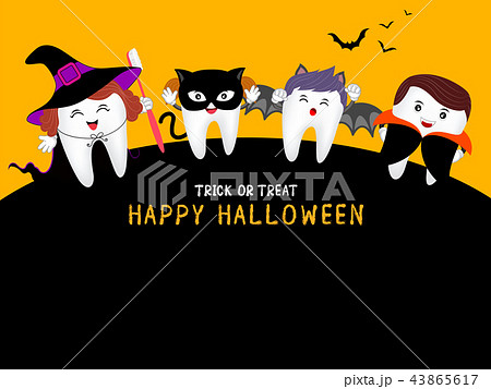 Family cute cartoon tooth character  43865617