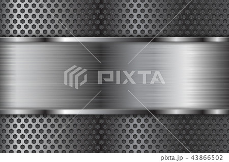 Metal background with perforation 43866502