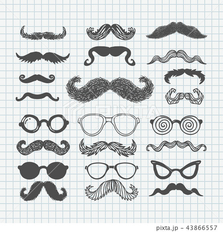 Movember mustache set 43866557