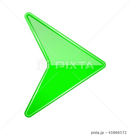 Green shiny 3d arrow 43866572
