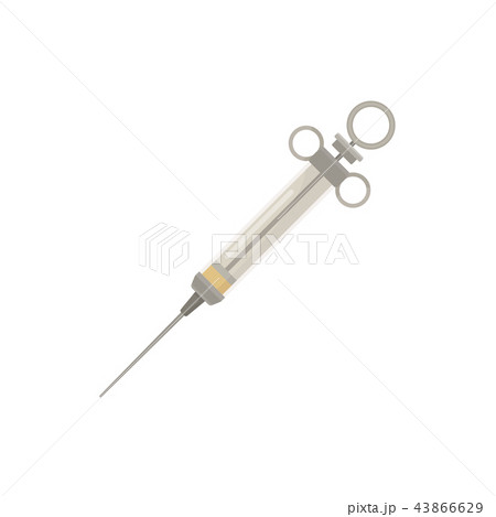 Retro medicine syringe, antique medicine tool vector Illustration on a white background Retro medicine syringe, antique medicine tool vector Illustration on a white background 43866629