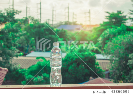 Bottle water made to plastic on sky 43866695