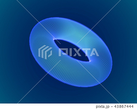 Cyber space concept: 3d digital torus consisting of glowing particles. Cyber space concept: 3d digital torus consisting of glowing particles. 43867444