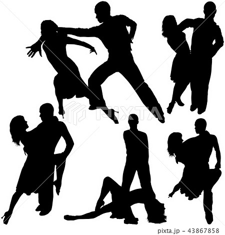 Latino Dance Silhouettes 43867858