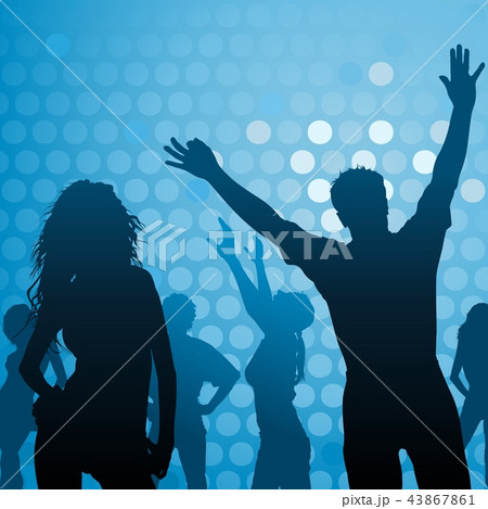 Dance Party with Silhouetted Dancers Dance Party with Silhouetted Dancers 43867861