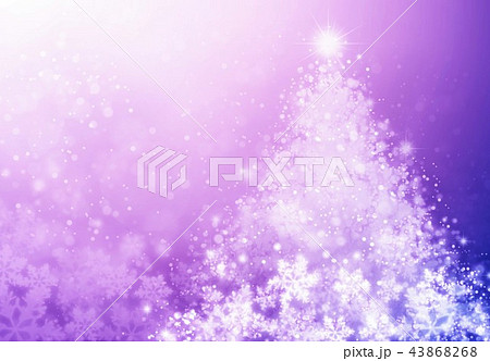クリスマスイルツリーと雪の結晶 クリスマスイルツリーと雪の結晶 43868268