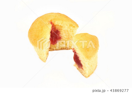 Two parts of muffins,close-up. Isolated on white background. Two parts of muffins,close-up. Isolated on white background. 43869277