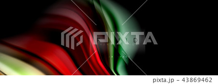 Rainbow fluid abstract shapes, liquid colors design, colorful marble or plastic wavy texture 43869462