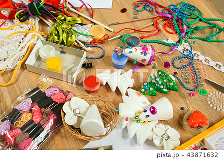 Handmade decorations for new year holiday 43871632