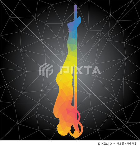 Vector silhouettes of man doing crossfit workouts Vector silhouettes of man doing crossfit workouts 43874441