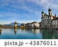 スイス・ルツェルン・イエズス教会とカペル橋 43876011