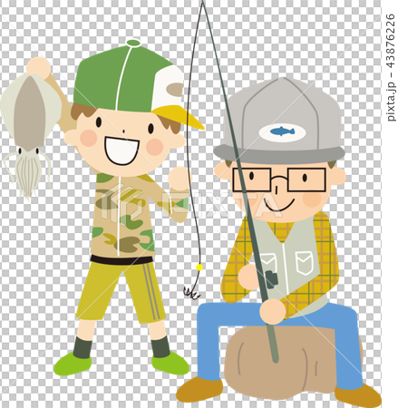 釣り　親子 43876226