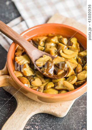 Pickled mushrooms. Marinated boletus. Pickled mushrooms. Marinated boletus. 43880936