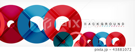 Colorful rings on grey background, modern geometric pattern design. Vector business or technology Colorful rings on grey background, modern geometric pattern design. Vector business or technology 43881072