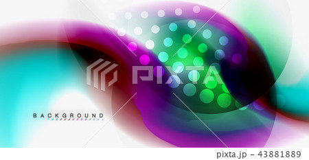 Color flowing wave, trendy liquid design template 43881889