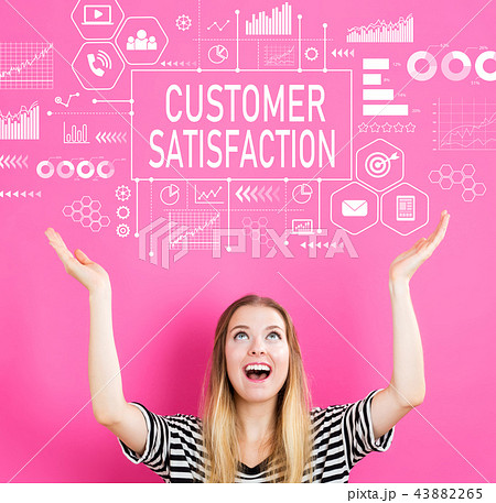 Customer Satisfaction with young woman 43882265