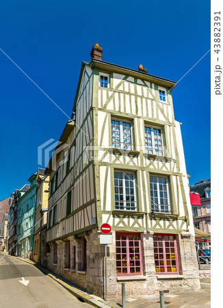 Traditional half-timbered houses in the old town of Rouen, France Traditional half-timbered houses in the old town of Rouen, France 43882391