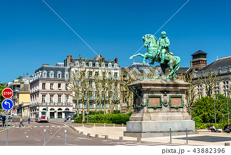 Equestrial monument to Emperor Napoleon Bonaparte in a square in Rouen, France Equestrial monument to Emperor Napoleon Bonaparte in a square in Rouen, France 43882396