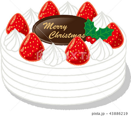 クリスマスケーキのイラスト素材 43886219 Pixta
