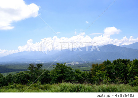 甲府盆地と夏の八ヶ岳 43886482