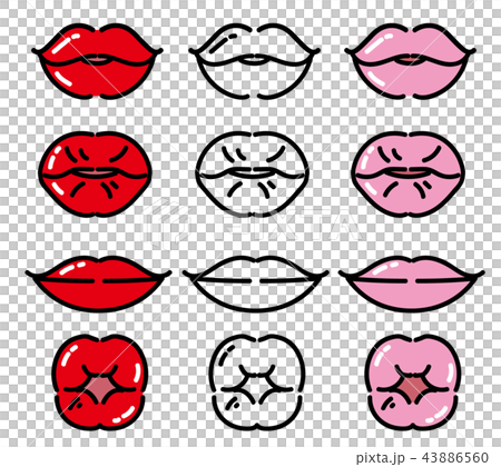 Lipstick Icon Set 43886560