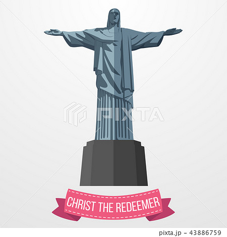 Christ The Redeemer icon on white background 43886759