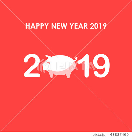 Happy New Year 2019.2019 Happy New Year greeting 43887469