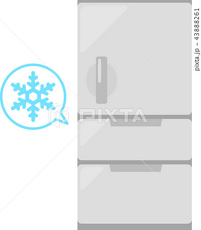 冷蔵庫と雪のマーク 43888261
