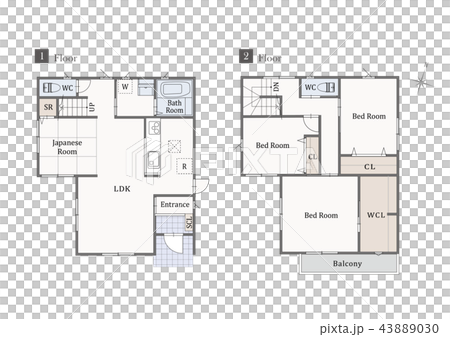 戸建 間取り 43889030
