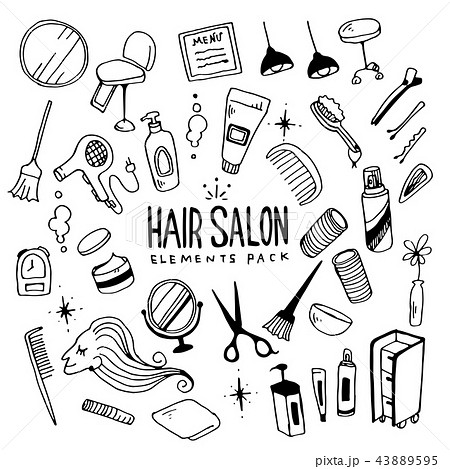 Hair Salon Illustration Packのイラスト素材