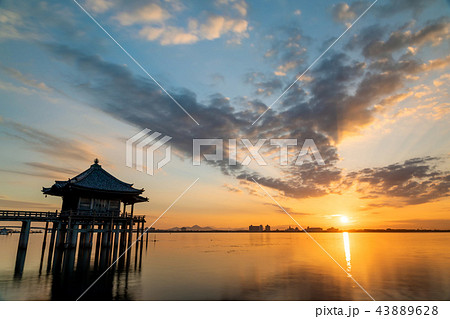 浮御堂の夜明け 43889628