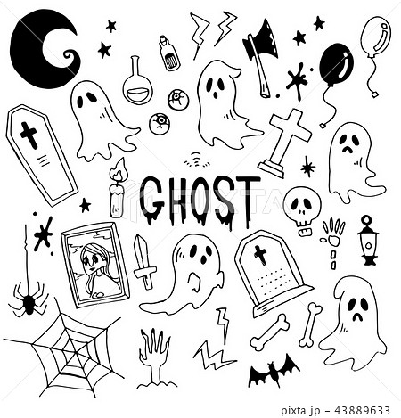 Ghost Illustration Packのイラスト素材 43889633 Pixta