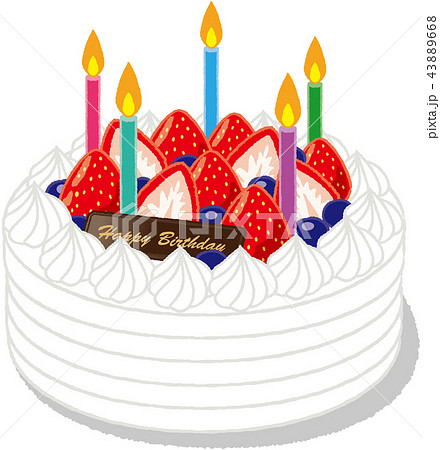 誕生日 ケーキのイラスト素材 43889668 Pixta