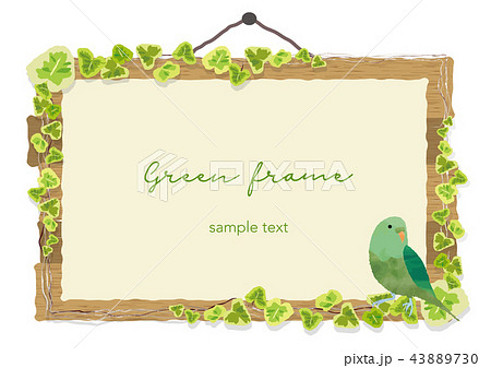 小鳥の看板フレーム 43889730