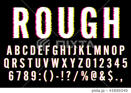 Trendy Distorted Glitch Font Typeface 43890340