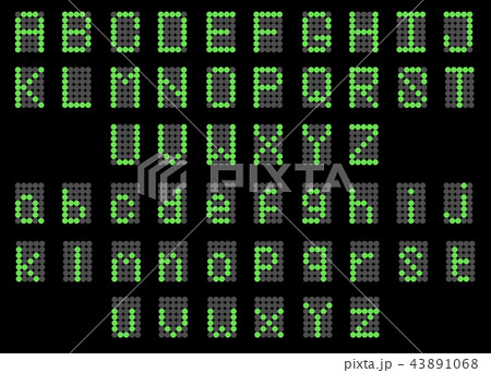 green LED digital english uppercase, lowercase green LED digital english uppercase, lowercase 43891068