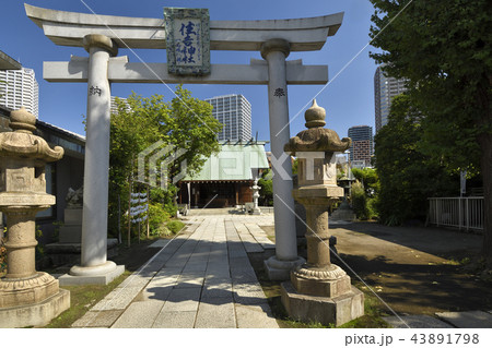 東京都中央区 佃島 住吉神社の写真素材