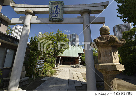 東京都中央区 佃島 住吉神社の写真素材